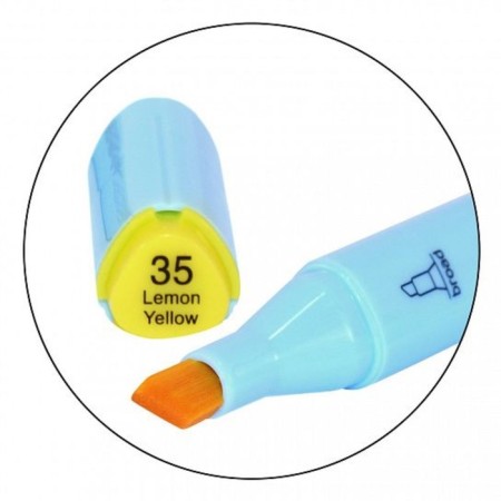 A set of art markers 12 colors Lorex "Simple Base", bilateral, tip: bullet (2.0 mm) and beveled (6.0 mm), alcohol-2