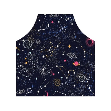 Apron of a kitchen with a photo print "Space bodies", adjustable, size OS-2