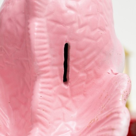 Piggy bank "Dracosha" white-pink, 13x15x25cm-3