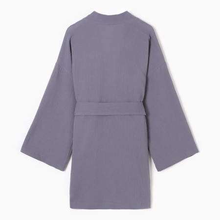 Women's robe KAFTAN BASIC Size 52-54, gray-blue-8