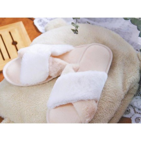Slippers No. 3 women, size 36.5, white-beige color-1