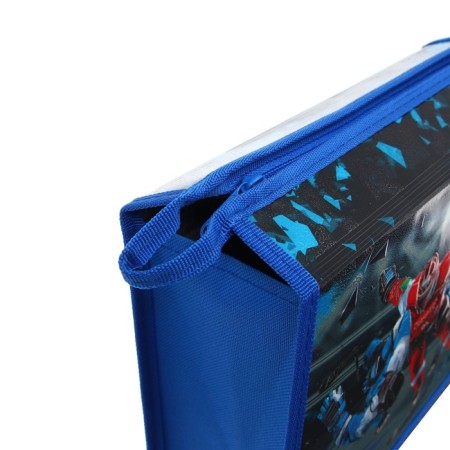 Folder for notebooks A5, 245 x 230 x 80 mm (extra capacity), zipper from above, "hockey players", (voluminous 3D risun with a metallic effect), laminated cardboard/textiles-4
