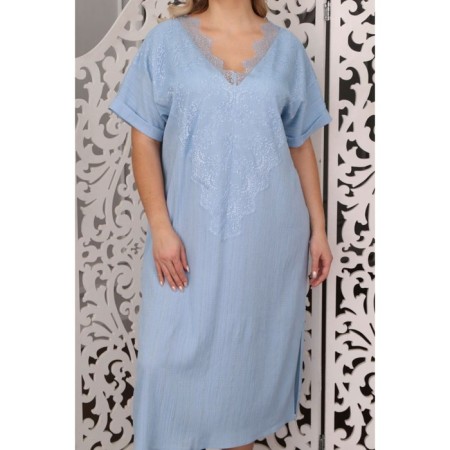 Women's dress, size 54, blue color-7