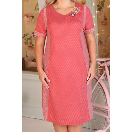 Female dress, size 54, coral color-10