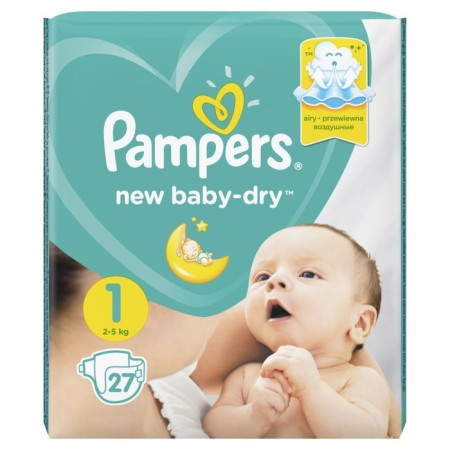 Pimpers New Baby-Dry (2-5 kg), 27 pcs-1