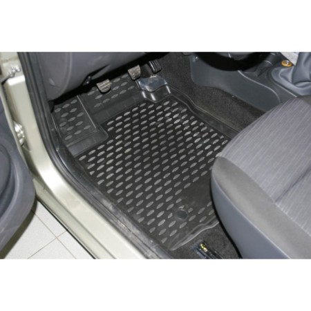 3D rugs in the Renault Logan Salon 2004-2009, 2010-2016, 4 pcs. (polyurethane)-1