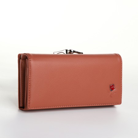 Women's wallet on magnet, pink color