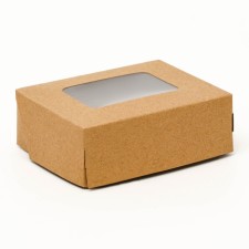 Container for removal, with a window, craft, 10 x 8 x 3.5 cm, set 10 pcs.