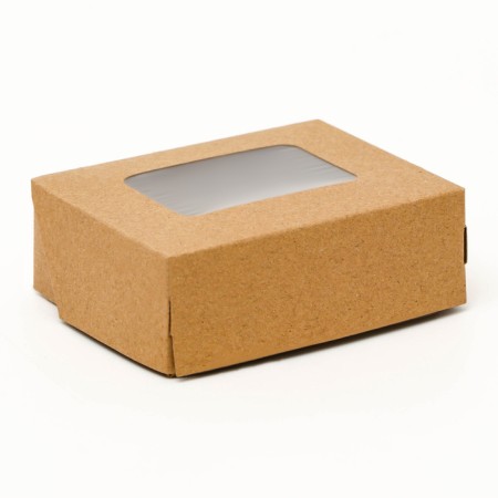 Container for removal, with a window, craft, 10 x 8 x 3.5 cm, set 10 pcs.