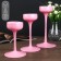 Glass "Glass" Glass Creck "Pink set 3 pcs h- 17, 21, 24.5x12x12 cm