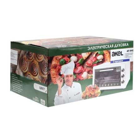 Mini-fucker Akel AF-940, 1300 W, 45L, 50-320 ° C, timer, grill, silver-6