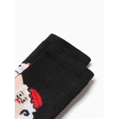 Women's socks "Santa Claus" NZHM8847, gray color, river 36-40-1