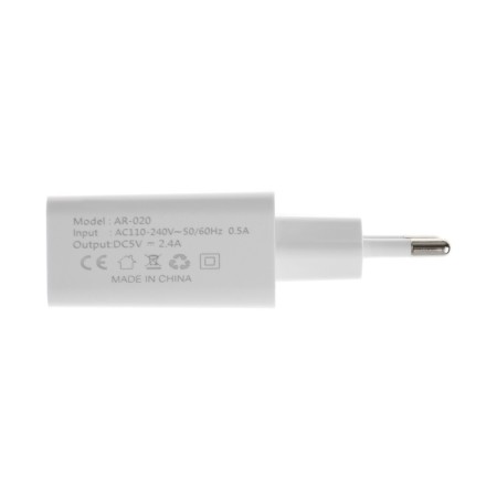 Network charger GQ-1, USB, 2.4 A, white-3