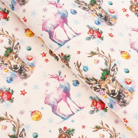 Paper packing craft white "deer", 70 x 100 cm, 1 sheet,-1