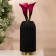 Vase for flowers "Delion" made of black glass 33 x 16 x 16 cm
