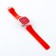 Women's watch, 4.1 x 4.1 cm, silicone strap, red
