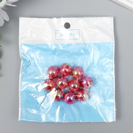 Beads for creativity Plastic "Mercot Red" set of 20 g 1.6x1.6 cm-3