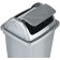 Basket for papers, 12 liters, solid with a rotating lid, gray metallic