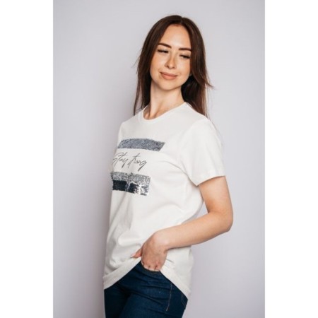 Women's T -shirt Let’s Go, size 50, Milk color-1