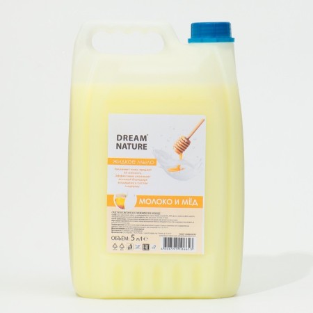Dream Nature liquid soap "Milk and honey", 5 liters