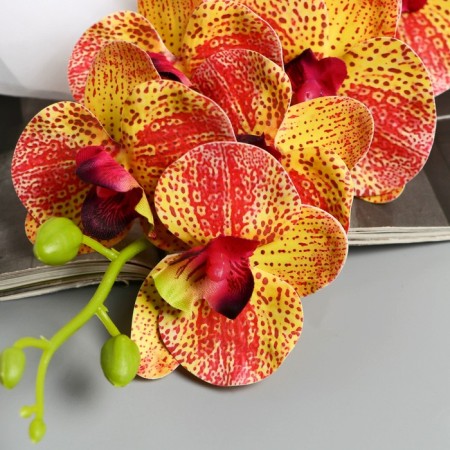 Artificial flowers "Extra Galant orchid" 60 D-8 cm, yellow-1