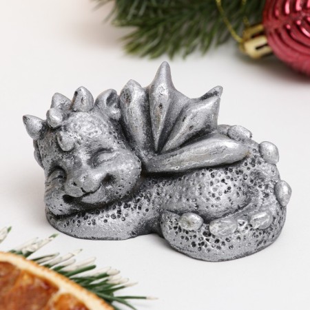 Figure "Dragon with spikes" steel with an echoing sister, 8.5x3x5.5cm-4