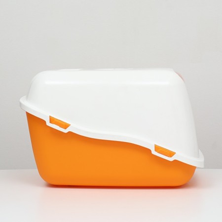 Pet -it house-house for cats 57x39x38, orange/white-1