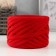 Knitted yarn set No. 1, 3x30 m, width 7-9 mm, 100 g (gray, red, kiwi)