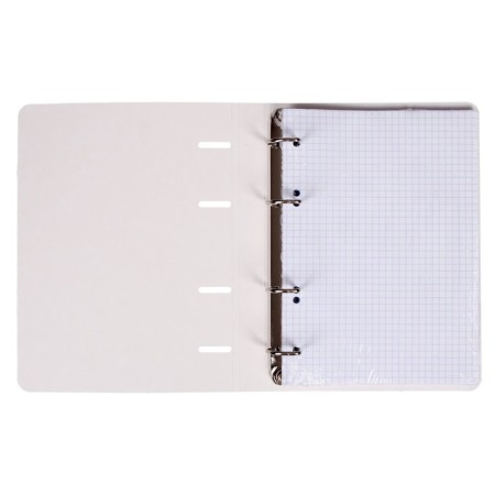 A notebook on 4 rings A5, 80 sheets in the Creator Cage, slim cardboard cover, glossy lamination, offset block-1