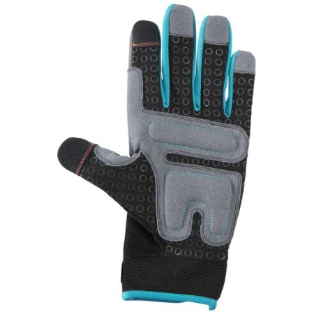 Workers, polyester gloves, without coverage, with dots, size 10, gray-2