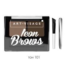 Double shadows for eyebrows Art-Visage icon Brows, tone 101 brown-haired, 3.6 g
