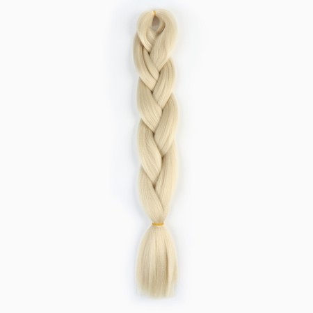 Zumba Kanecalon is monophonic, corrugated, 60 cm, 100 g, blond color (#ay11)-4
