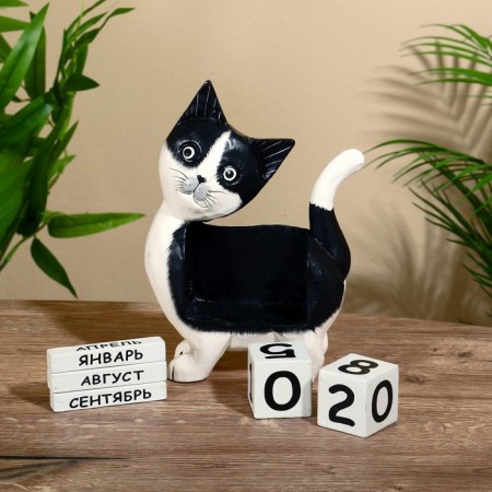 Eternal calendar "cat" tree 15x22x6 cm-4