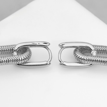 Earrings Metal "Bohemia" measurement, color silver-1