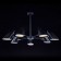 AIDA 7x40W E14 chandelier, black 71x71x45 cm