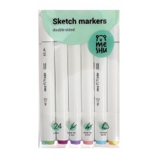 Meshu double -sided markers for sketching, 24 colors (basic colors)