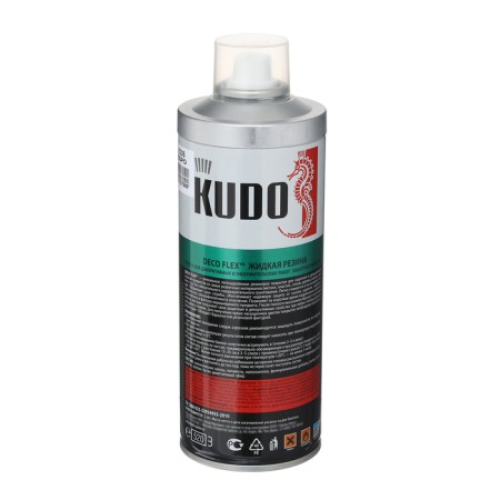 Liquid rubber, paint for decorative work Kudo Deco Flex, silver, KU-5335, 520 ml-1