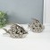 Souvenir ceramics "Two fish - bubbles" silver set 2 pcs 4.8x22x12 4.8x17.5x13 cm