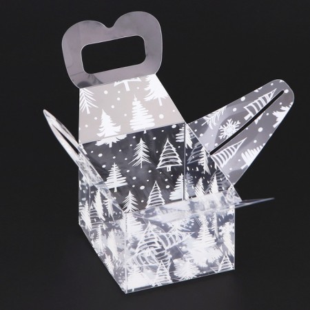 New Year. Box gift New Year folding PVC "New Year" 5 x 5 x 5 cm.-3