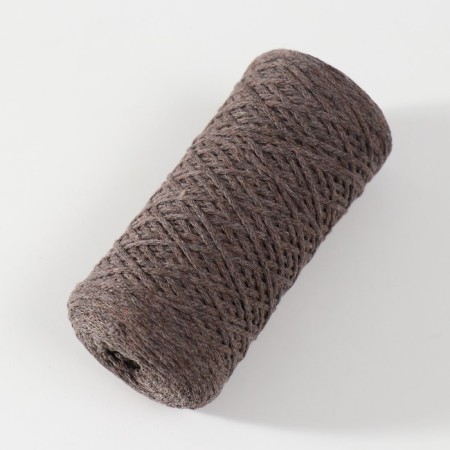 Knitting cord without core 70% cotton, 30% polyester 1mm 200m/65 ± 10g (05-light-brown)-1