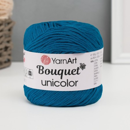 Yarn "Bouquet Unicolor" 100% cotton 200m/100g (3228 Mor. waves)