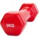 Rubberized dumbbells Bradex SF 0163, red, 3 kg