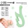 Silicone teether "swan", green color, crush me
