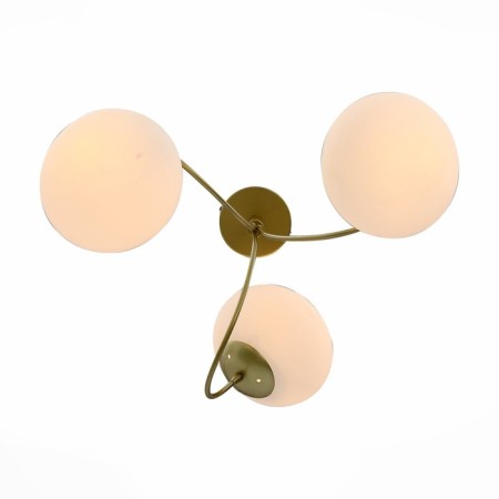 Ceiling EVOLUCE lamp. SL717.202.03. Acini. 3x40 watts, E27, 55x55x37 cm, color gold-5