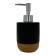 Ceramic dispenser with the cork bottom Joy Home, 7.5x7.5x16.8 cm, black