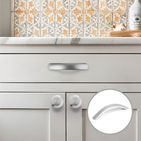 Frill handle RS110, m/o 96 mm, matte chromium color