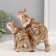 Polystone souvenir "Elephant with an elephant, flowers and patterns on the blanket" Gold and Bezh 15.5x10x16 cm