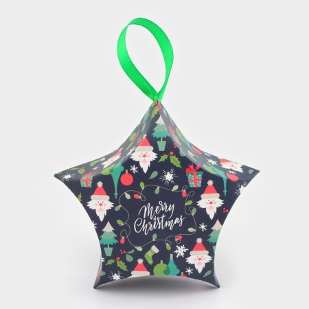 Folding New Year's Box "Christmas Star" 7 x 5.5 x 2 cm-1