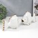 Souvenir ceramics "Two white fish with flowers" set 2 pcs 14.5x9.5x22 cm