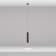 Squirry of suspended Technical P072PL-L12B4K-1, LED, 12W, 5.2x5.2x30 cm, 1000lm, black color